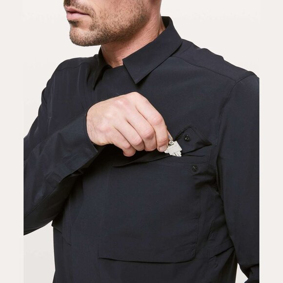 Lululemon Athletica Black Parkway Shacket Jacket Size Large 2682 - Picture 3 of 16